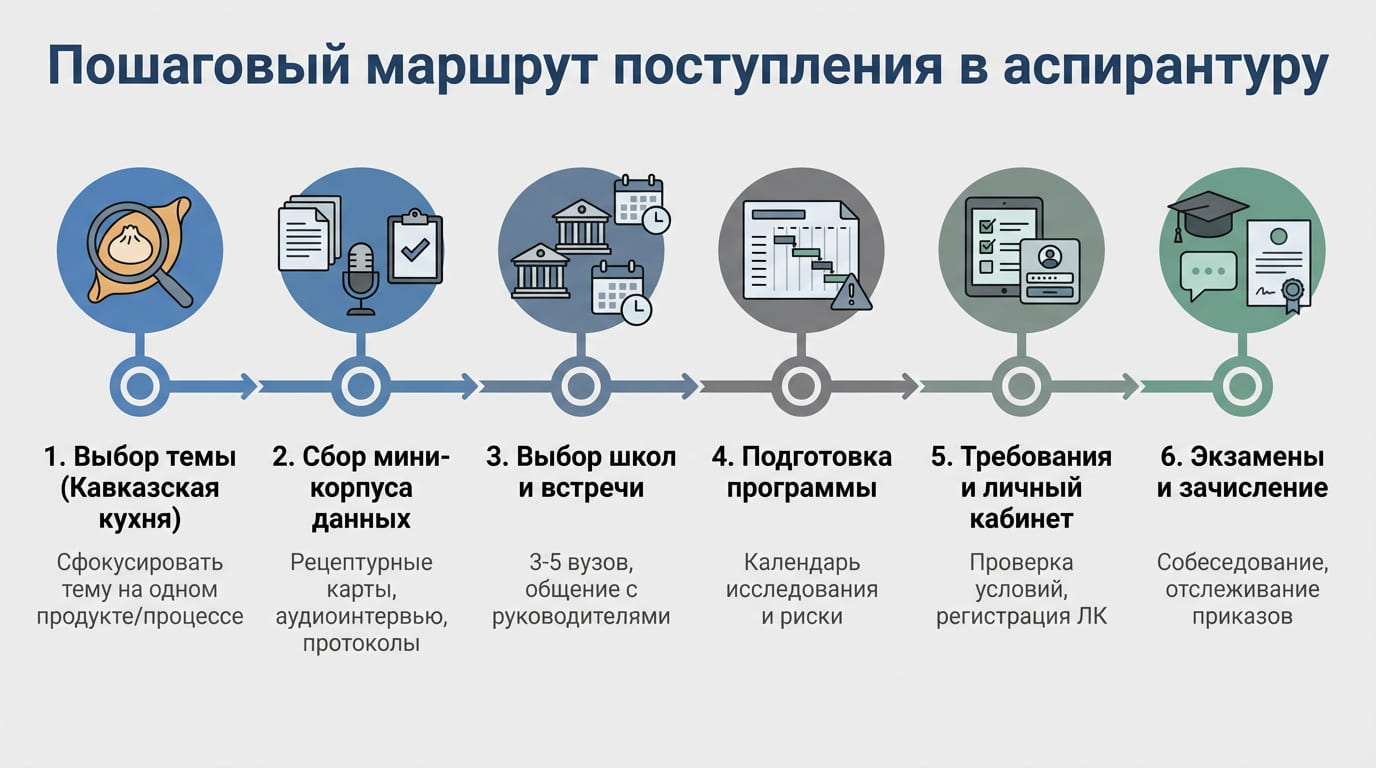 пошаговый маршрут поступления